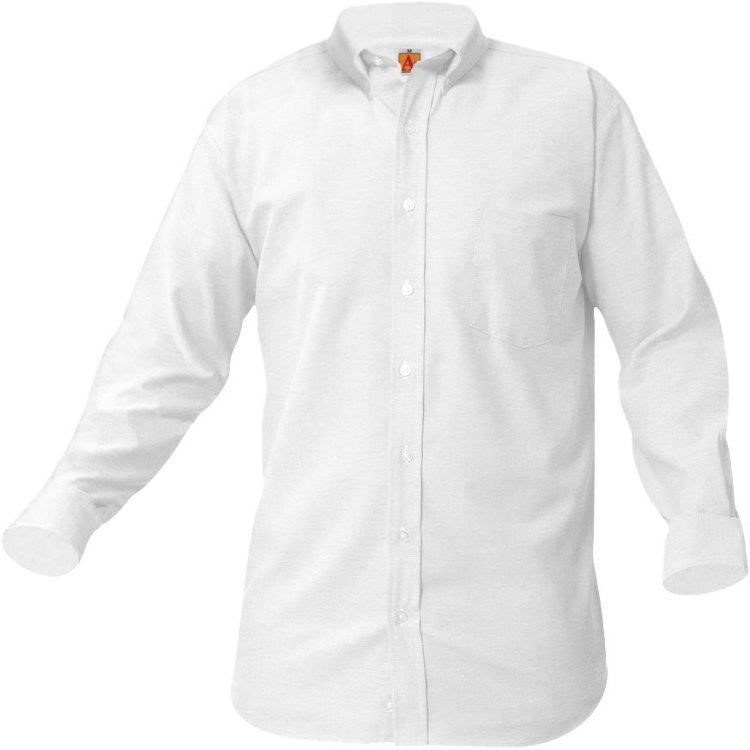 Picture of White Long Sleeve Oxford Dress Shirt