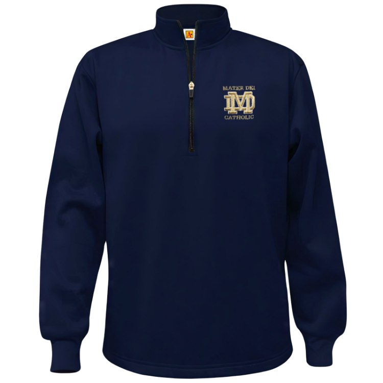Picture of YM Perf Navy MD Fleece Quarter-Zip Sweatshirt