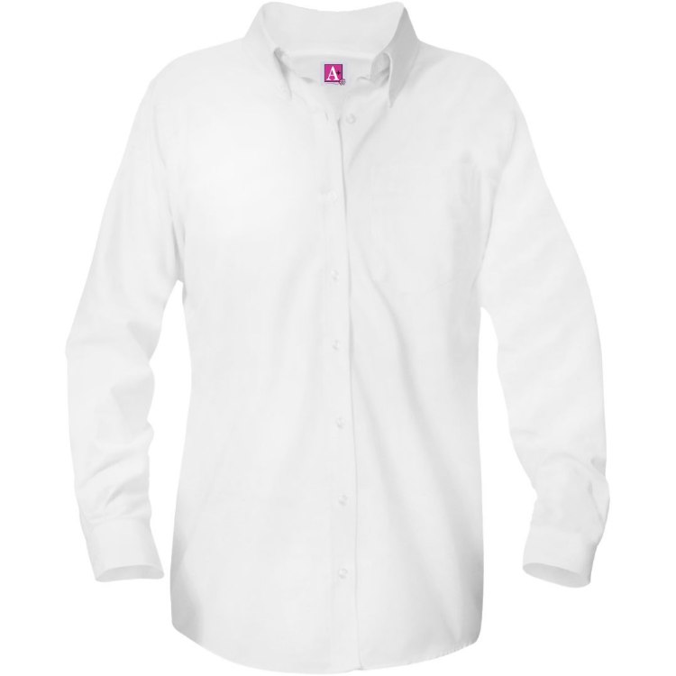 Picture of White Long Sleeve Oxford Dress Blouse